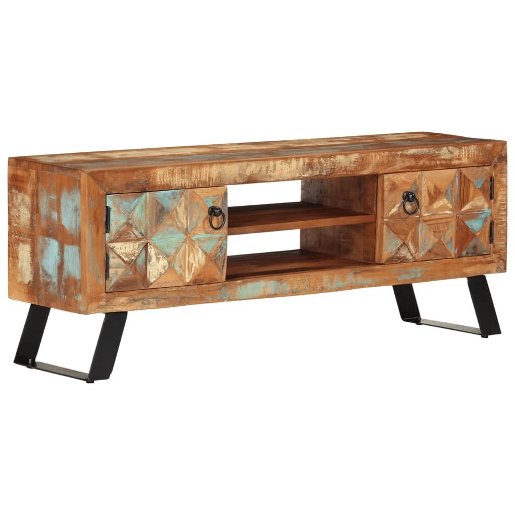 TV-Schrank 112x30x45 cm Altholz Massiv