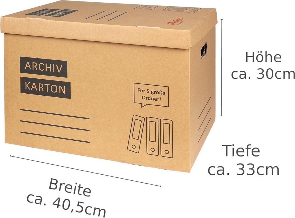 Archivkarton für 5 Aktenordner Umzugskarton Aktenkarton Produktbild 7