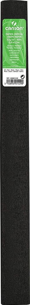CANSON Krepppapier Rolle 32 g/qm Farbe: schwarz (29) 0,5 x 2,5 m