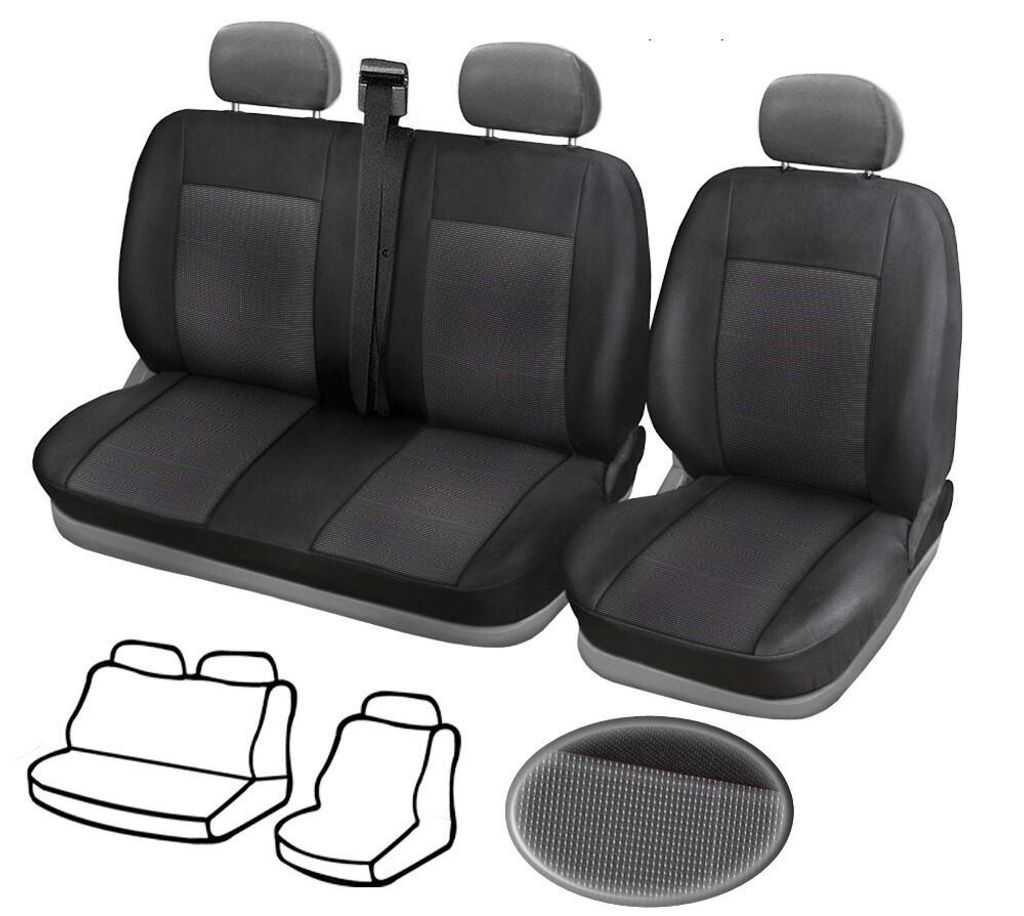 1+2 Set Sitzbezüge Schonbezüge Polyester für Iveco Daily 2006-2011 Premium Top