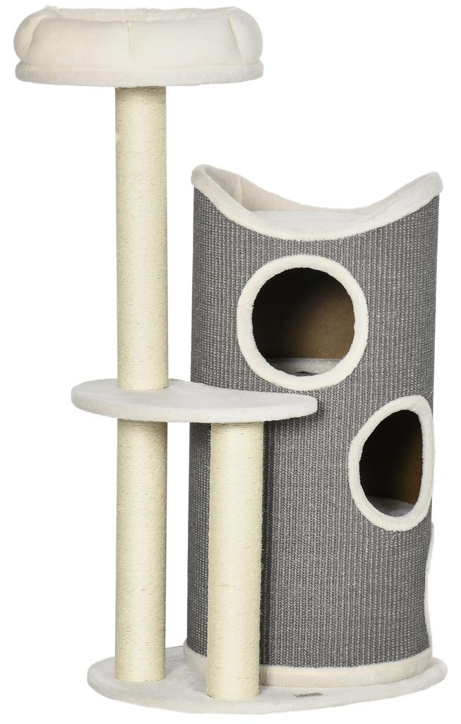 PawHut Kratzbaum, Kletterbaum mit Kratztonne, Produktbild 