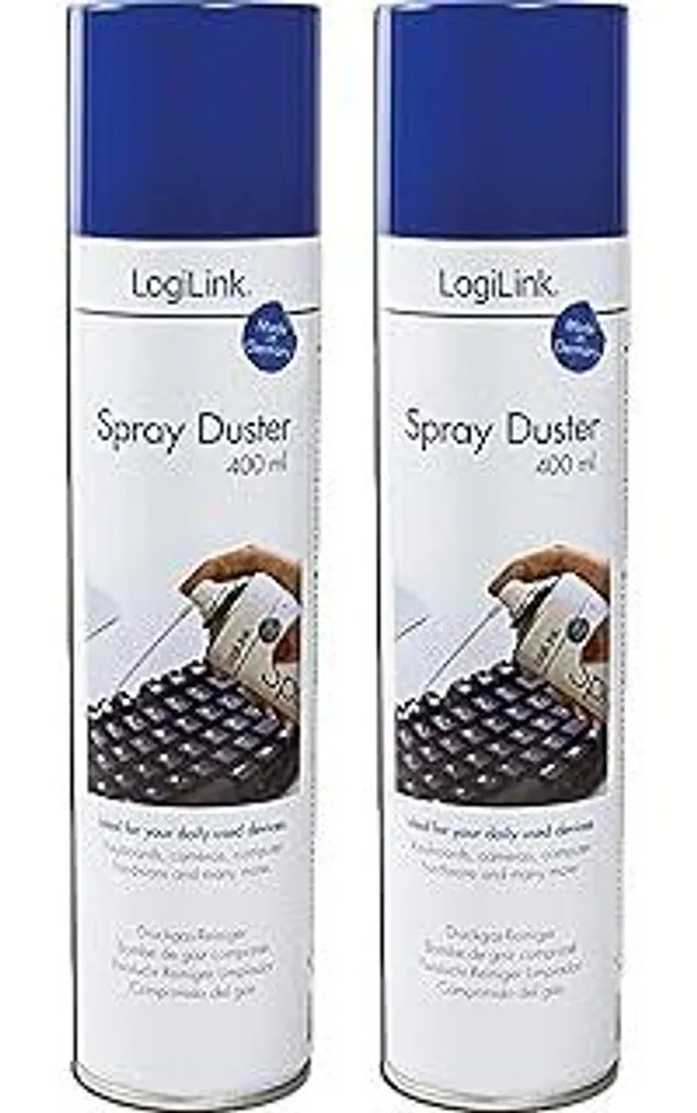 Duster Spray LogiLink 400ml - Confezione 2 Pezzi Aria Compressa