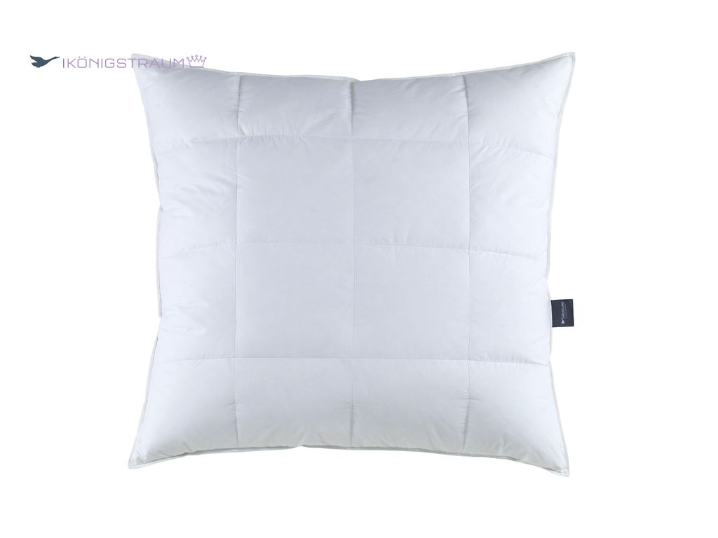 Häussling Königstraum Mehrkammer Federn- und Daunenkissen 80x80 cm | Kopfkissen, Kissen, Deutsche Manufaktur, auch für Allergiker geeignet, Bezu...