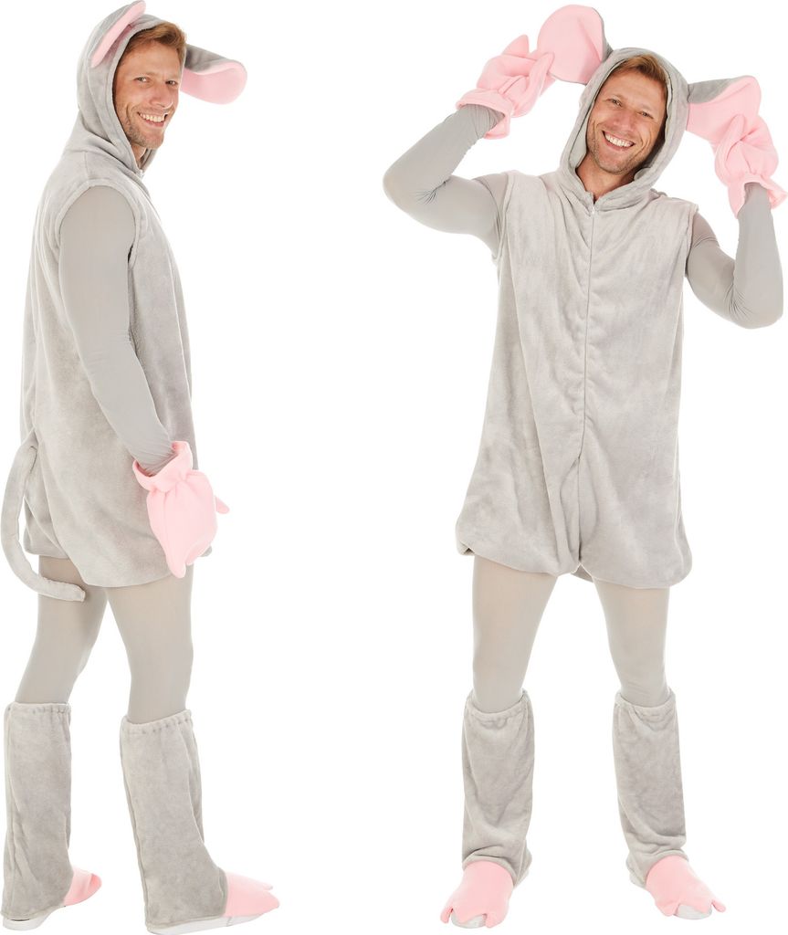 Krause & Sohn Graue Maus Plüsch-Kurzoverall – Tierkostüm Für Karneval & Party (S/M) Krause & Sohn Graue Maus Plüsch-Kurzoverall – Tierkostüm Für Karneval & Party (S/M)
