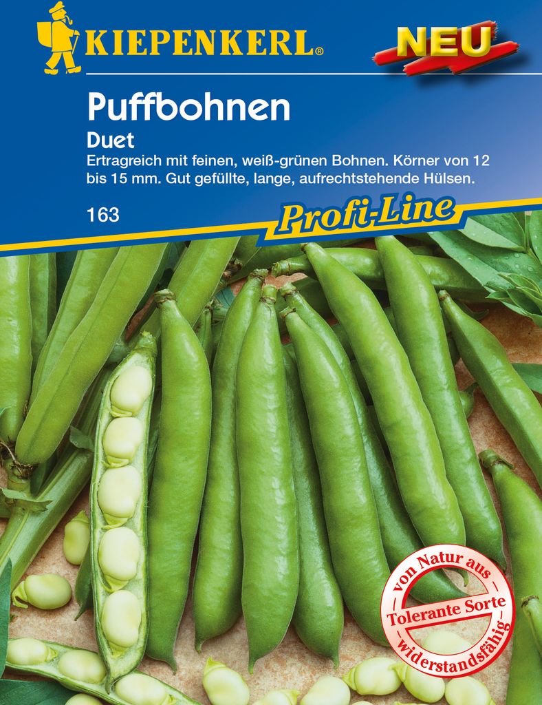 Kiepenkerl Profi-Line Puffbohnensamen Duet Produktbild 