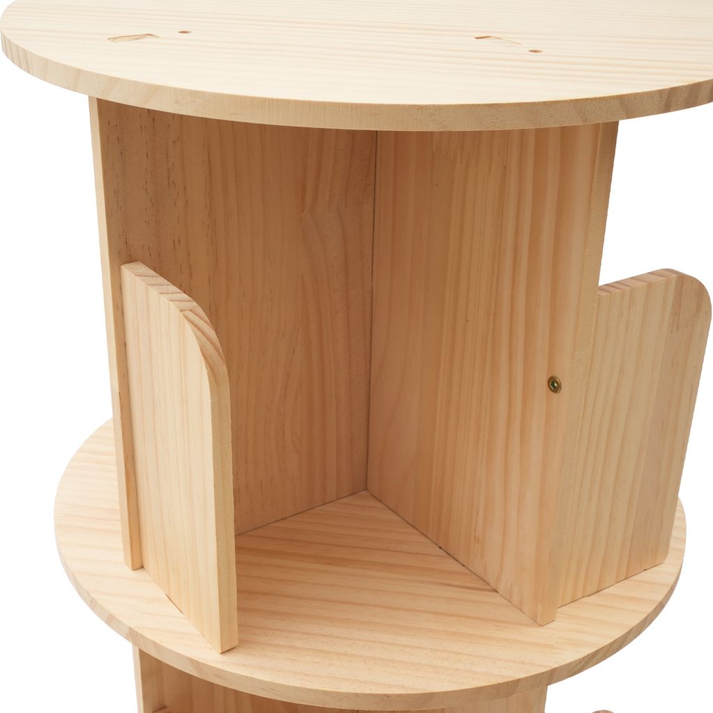 Bücherregale 4-stufig 360° drehbar Standregal Holz Produktbild 7