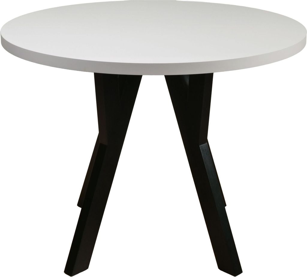 Selsey Osenness – Ausziehbarer Esstisch Greige mit schwarzen Beinen 100–180x100 cm