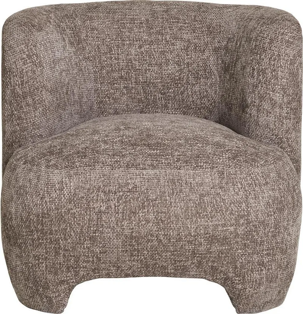 Petit fauteuil Lisa Design Olbia Taupe tissu texturé gain de place