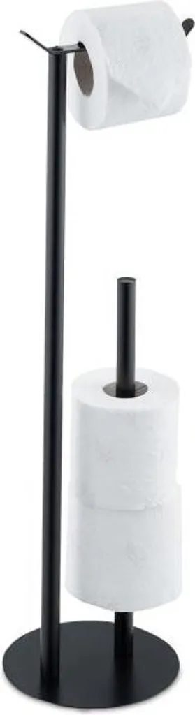 Piantana Bagno con Porta Scopino e Porta Rotolo Integrato - 2 in 1