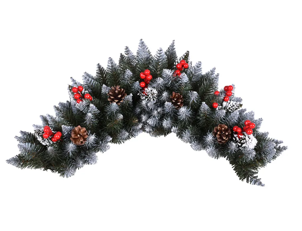 Guirlande de Noël Artificielle avec Pommes de Pin et Chèvrefeuille