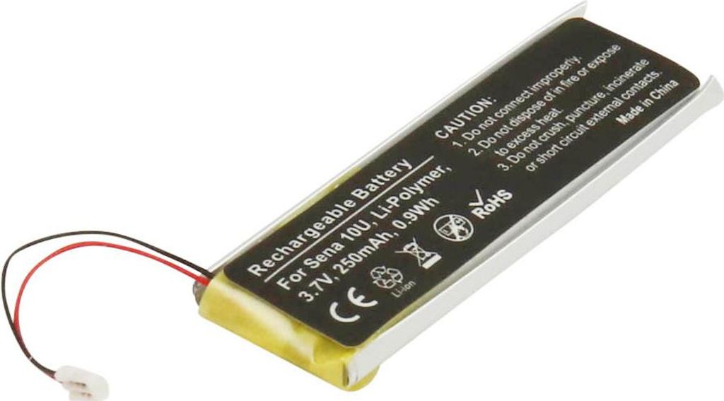 Akku für Sena 10U ersetzt YT501542P Li-Polymer, 3,7V, 250mAh