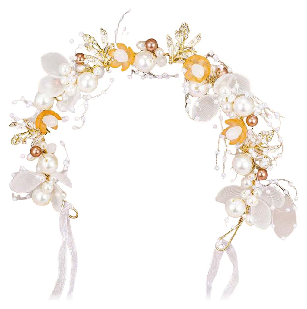 Haarreif mit floralem Schmetterlingsdesign, verstellbarem Band, Damenhaarreif im griechischen Bohème-Stil mit Kunstperlen und Zirkonia, ideal für...