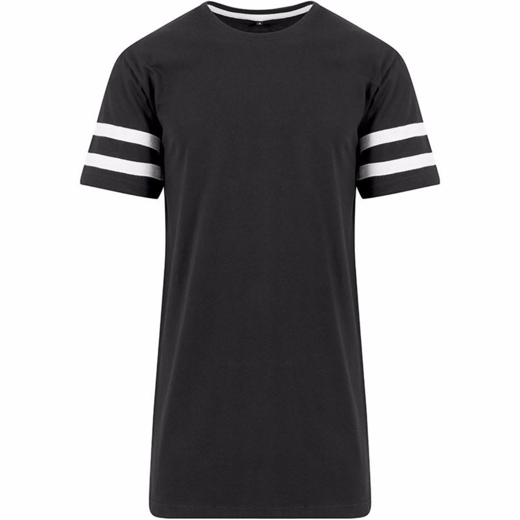 Build Your Brand Uni Streifen Jersey Kurzarm T-Shirt RW5668 (L) (Schwarz/Weiß)