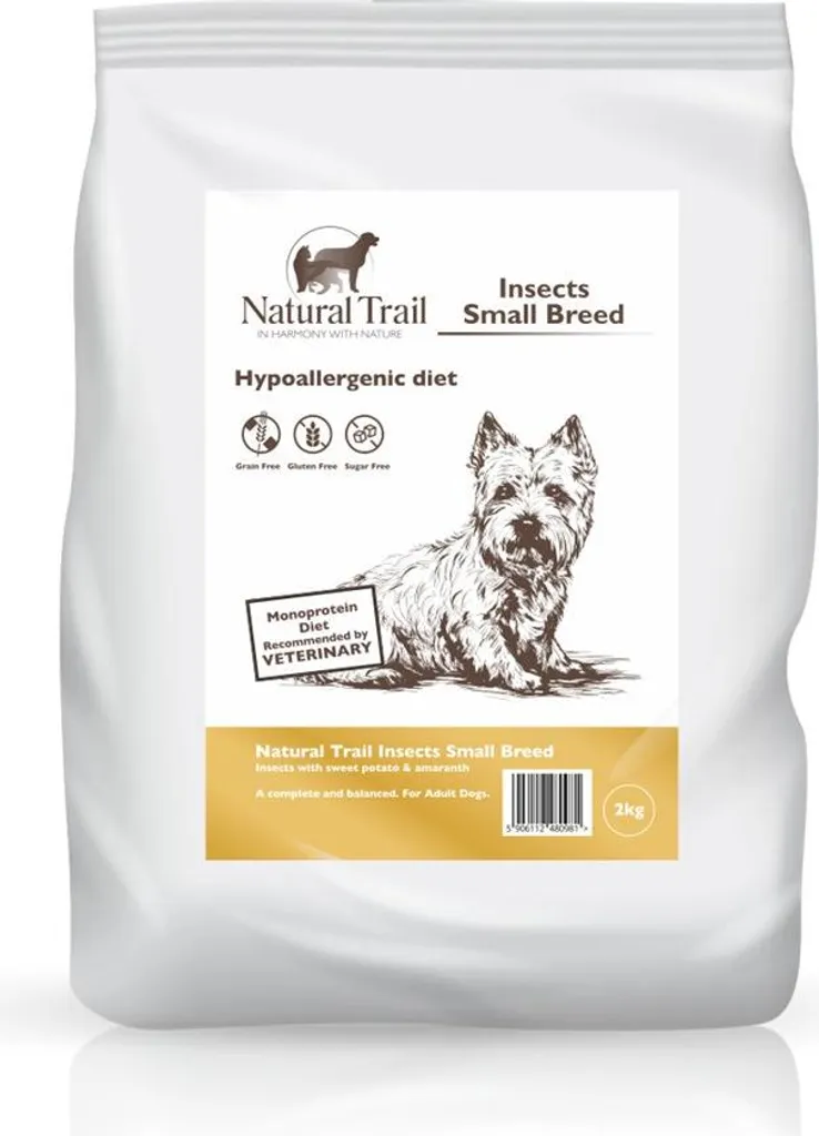 Alimentation aux Insectes pour Chien Actif Natural Trail - Sac 2kg