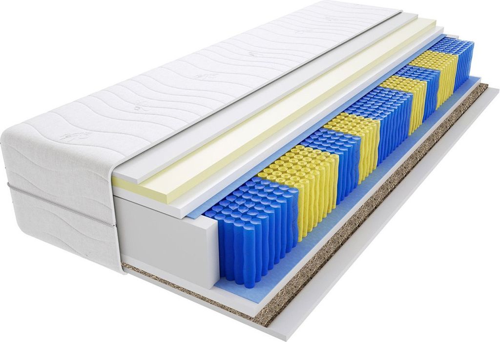 Matratze 120x190 cm Doppelmatratze, H3 & H4 Federkernmatratze, Taschenfederkernmatratze 20 cm Hoch Visco Memory Seegras Hypoallergene, HR-Schaum, W...