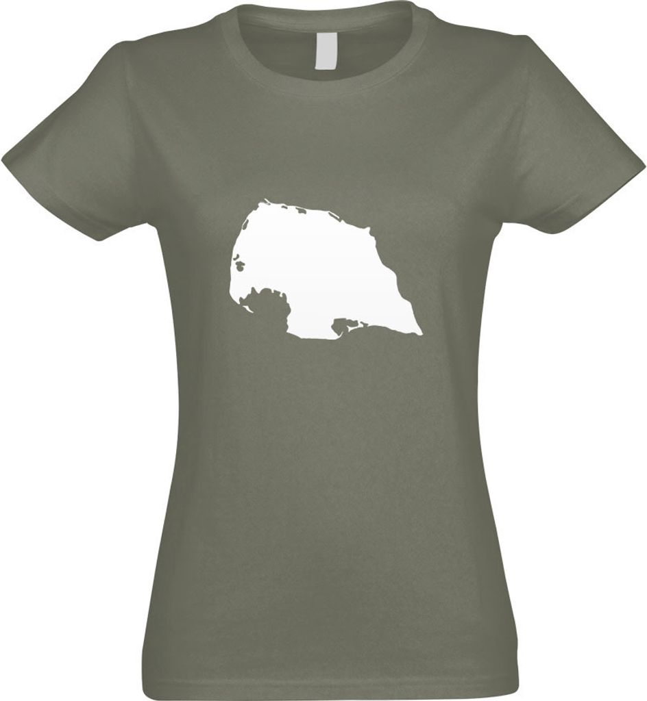 Kiwistar - T-Shirt tailliert - Damen - Olive - Fehmarn - Deutschland - Insel - mit Motiv Bedruckt - Funshirt Design - Sport - Freizeit - Damen - XL