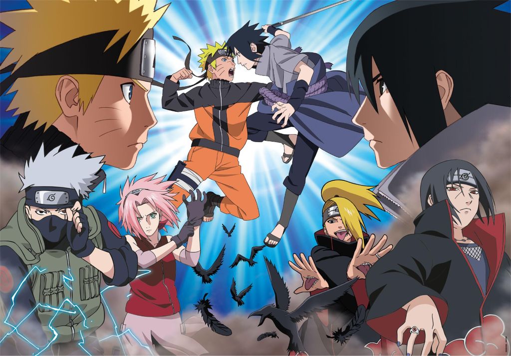 CLEMENTONI - Puzzle 500 El. Naruto Shippuden - Oficjalny Produkt Premium