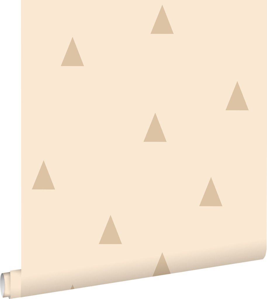 ESTAhome Tapete grafische Dreiecke Beige 53 cm x 10.05 m