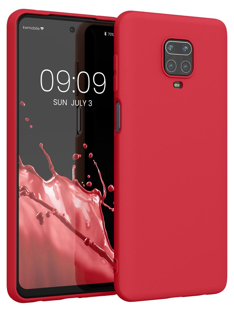 kwmobile Handyhülle für Xiaomi Redmi Note 9S / 9 Pro / 9 Pro Max Hülle - TPU Case - Kabelloses Laden - Schutzhülle Cover in Sweet Cherry