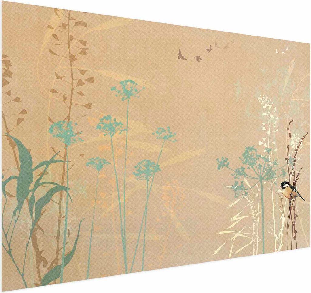 Posterpapier Poster - Bird on a Meadow 60x40 cm Blumen e-A-10131-ao-a