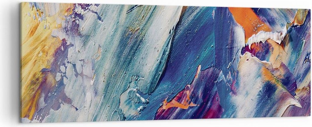 Bild auf Leinwand - Leinwandbild - Einteilig - Die Farben Farbe Abstraktion - 140x50cm - Wand Bild - Wanddeko - Wandbilder - Leinwanddruck - Bilder...