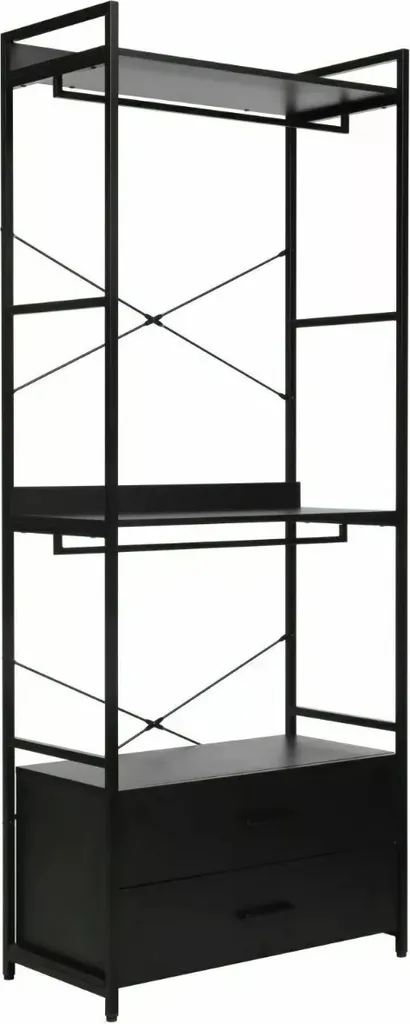 Cintre RIN C noir mat : porte-vêtement design pour penderie chic