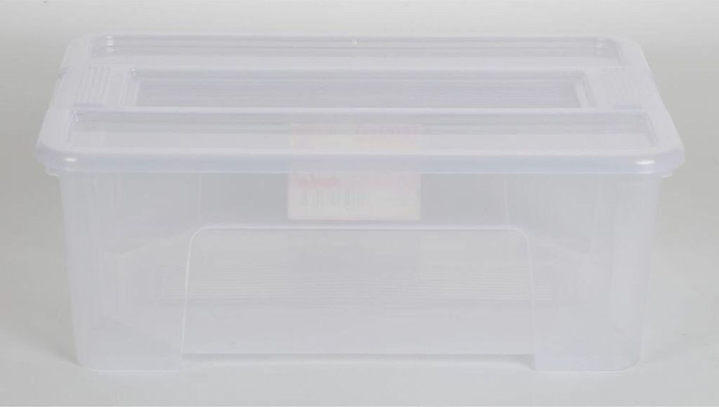 10x TEX Box 10L 38x28x14cm Transparent Deckel Aufbewahrung Spielzeugkiste Klar