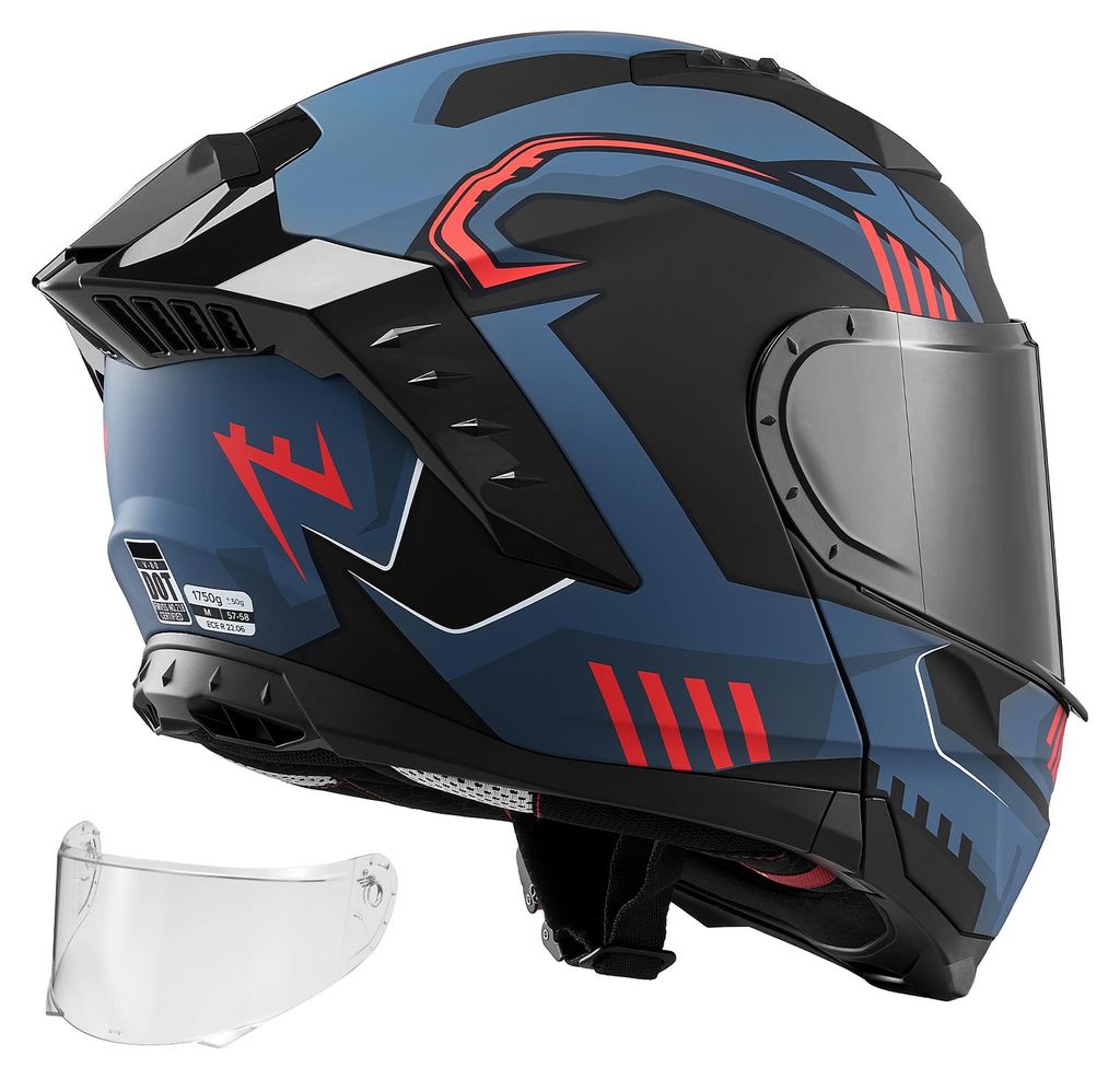 Casque moto pliable SucceBuy avec double écran, taille M, Image du produit 