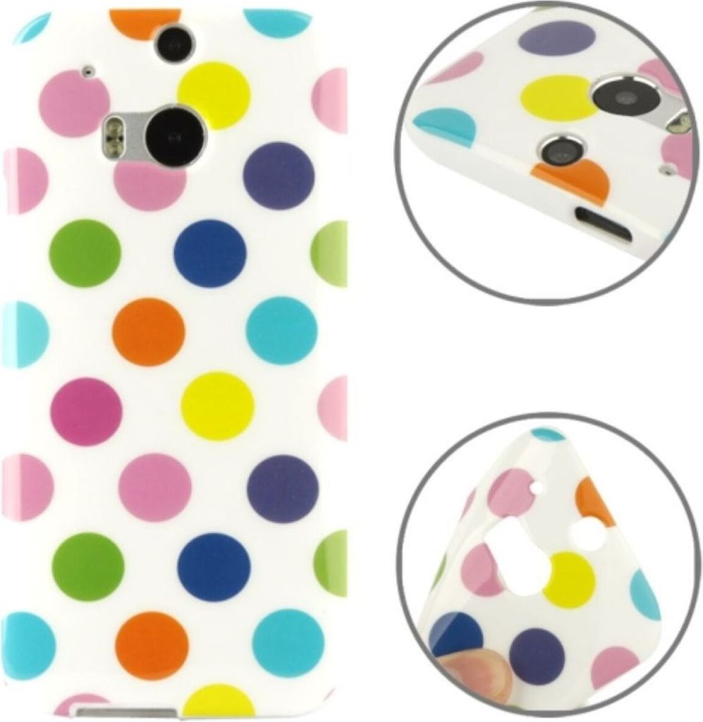 Schutzhülle TPU Case für Handy HTC One M8 / M8s Weiß / Bunt