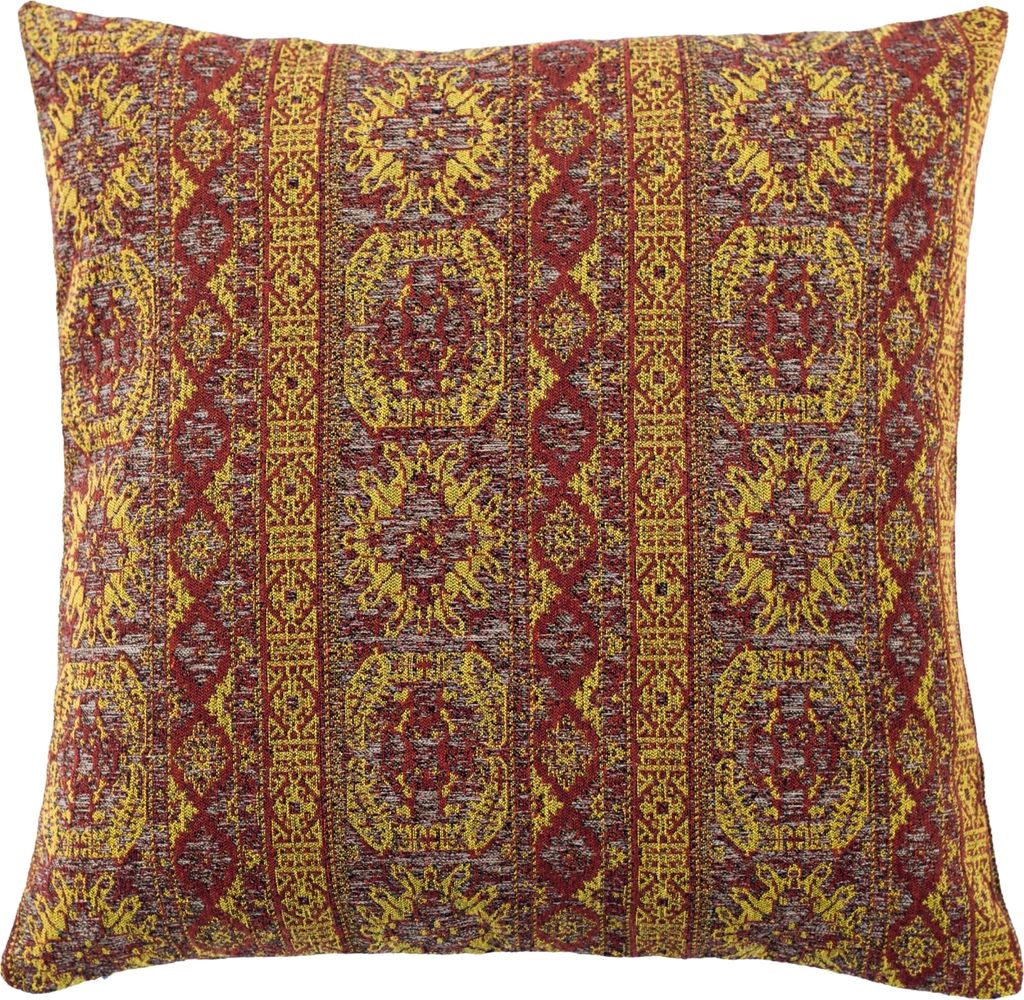 Homing Kissenhülle Marrakech 45x45 rot-gelb Kissen Bezug Wohnzimmer Geometrisch