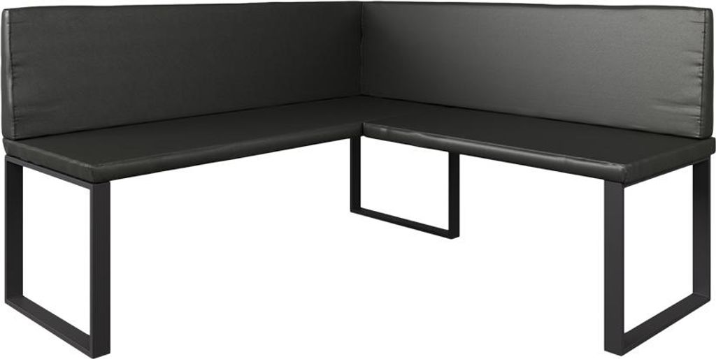 Rohová lavica do jedálne Vicco Ravon čierna 150 x 150 cm, Obrázok produktu 