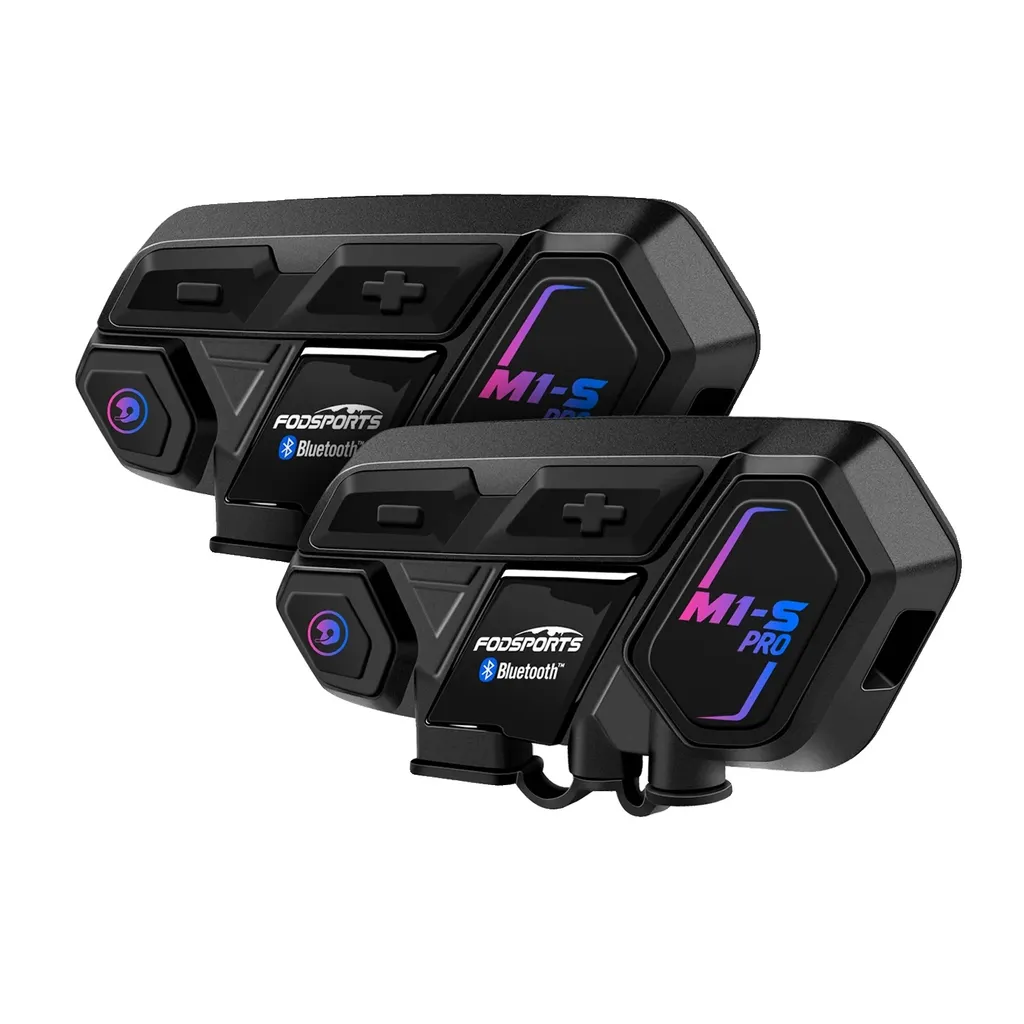 Interphone Motocyclette Casque Bluetooth 2000M - Kit Intercom sans Fil