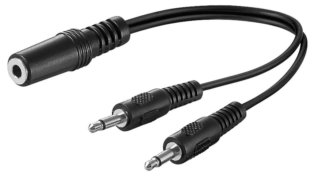 Goobay AVK 325-020 0.2m, Samec, 3.5mm, Samice, 0,2 m, Černá Obrázek produktu 