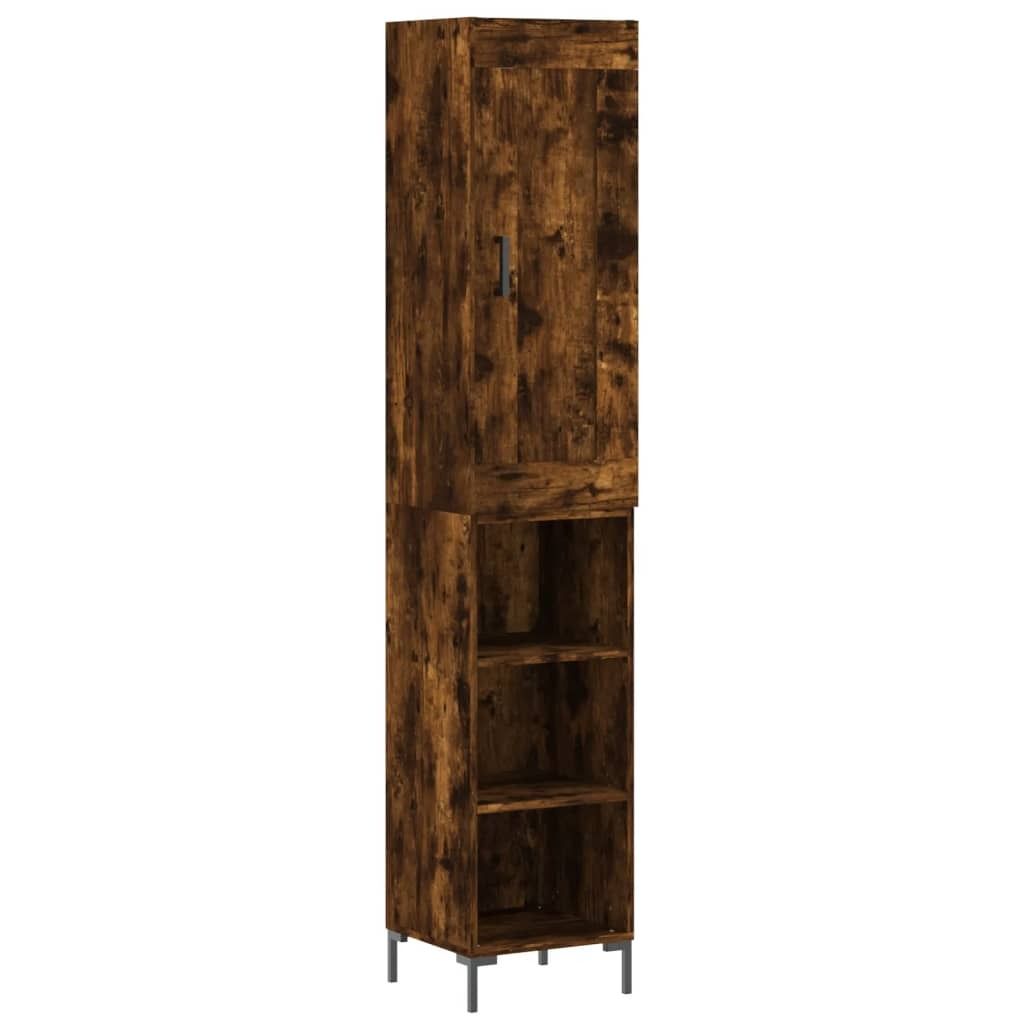 Highboard Räuchereiche 34,5x34x180 cm Holzwerkstoff