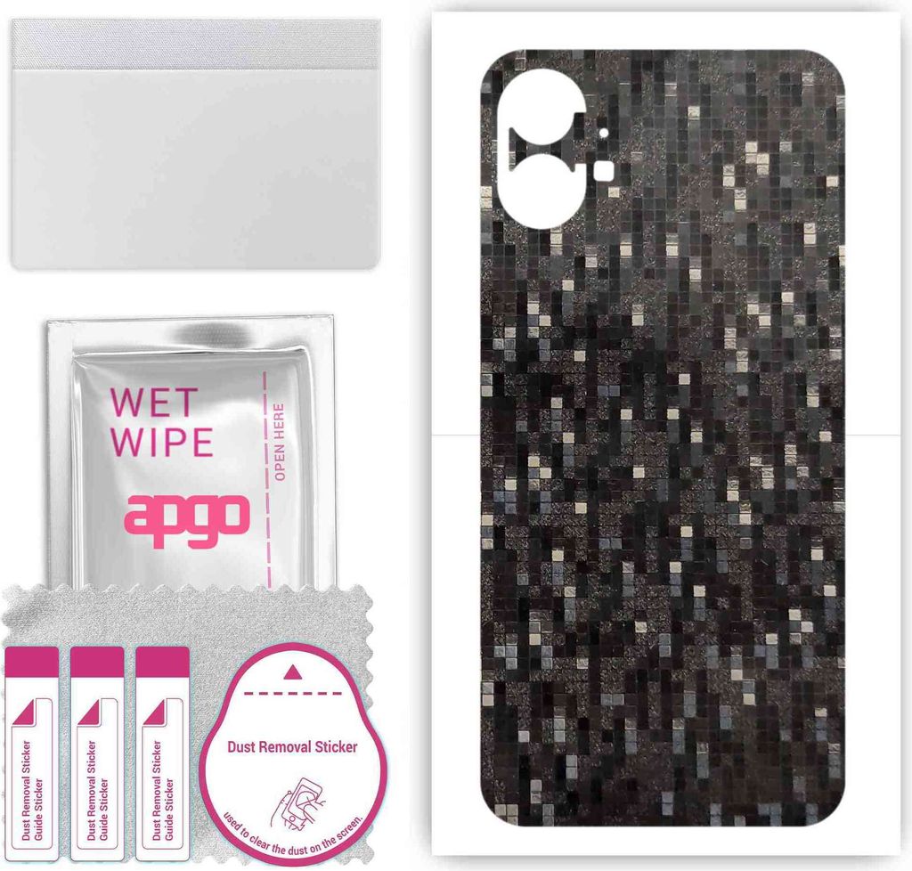 apgo Rückseite Schutzfolie, Skin, kompatibel mit Nothing Phone 1, Hinten Displayschutzfolie aus Vinylfolie, kratzfest, einfache Montage - Carbon B...
