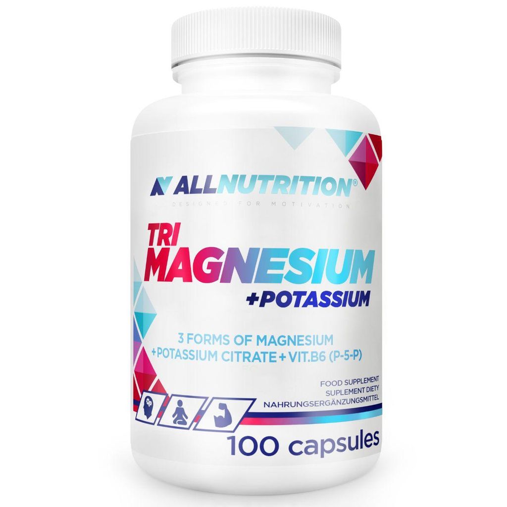 ALLNUTRITION Tri Magnesium + Potassium 100 Kapseln Magnesium Kalium Vitamin B6