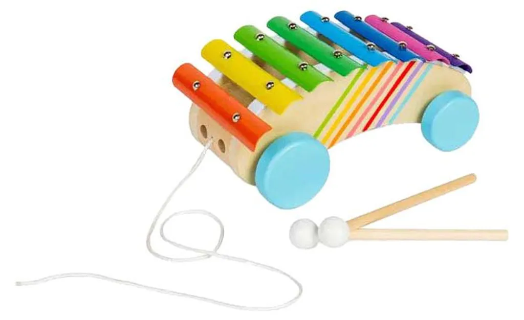 Xylophone en bois robuste et silencieux - Jouet marche anti-bruit