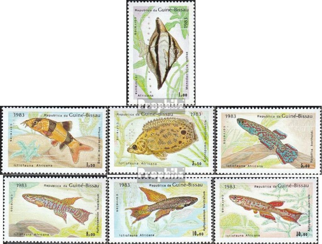 Briefmarken Guinea-Bissau 1983 Mi 731-737 (kompl.Ausg.) postfrisch Fische