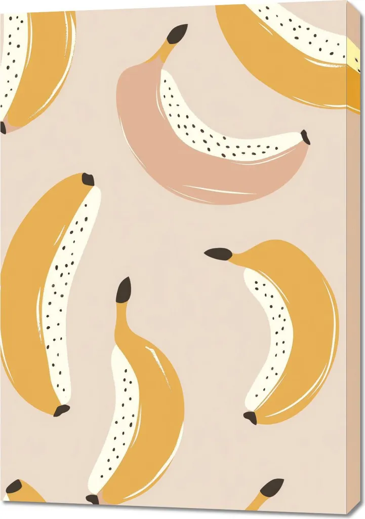 Quadro Colorato Banane 70x100 cm - Arredo Allegro per Camerette