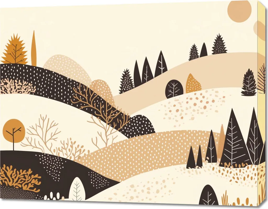 Décoration Murale Paysage d'Automne 90x70 cm Image Haute Définition