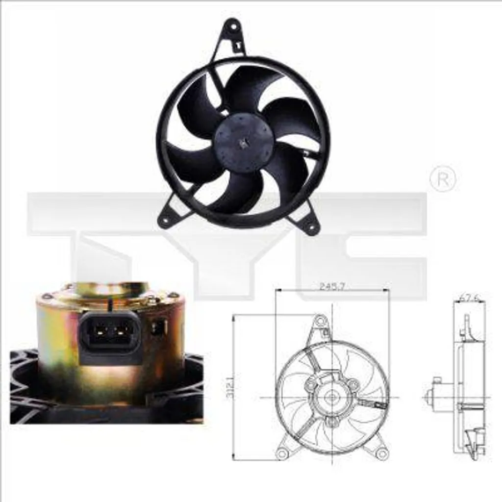 Ventilateur Radiateur pour réparation circuit refroidissement Panda