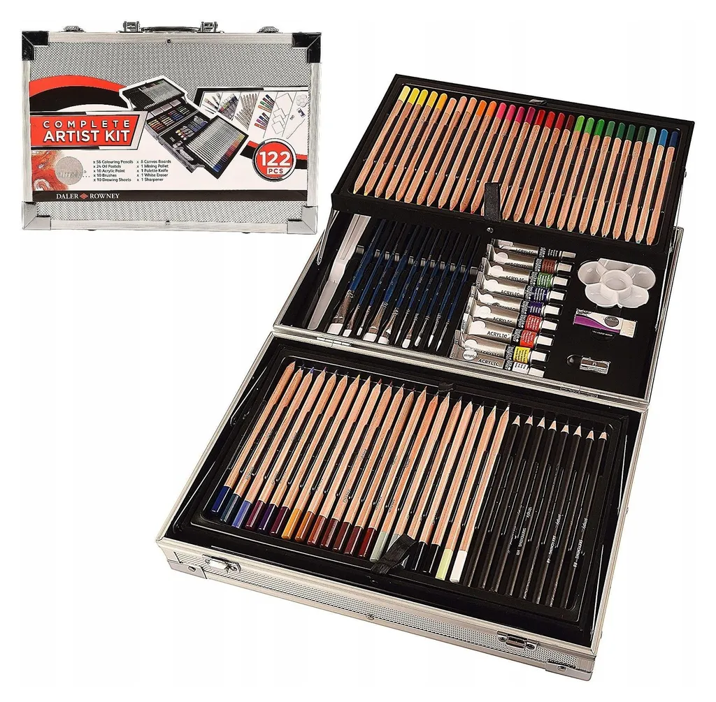 Coffret de Peinture Multi-Techniques 122 Pièces avec Rangement Rigide - 2