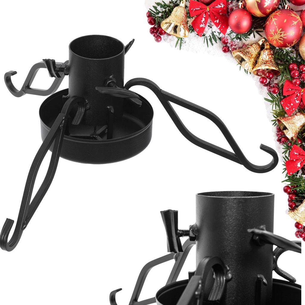 FRAMADO, Weihnachtsbaumständer, Christbaumständer mit Wassertank, Schwarz