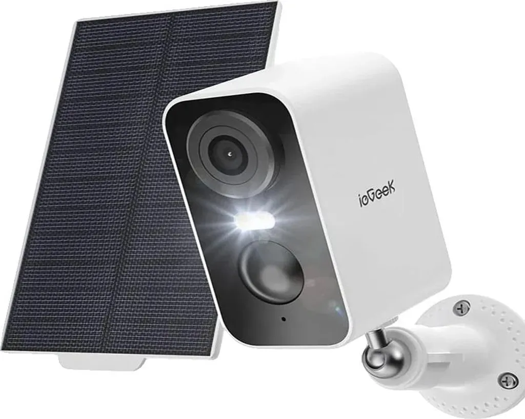 Dôme de protection extérieur solaire 360° avec capteur CMOS 3MP et 128 Go