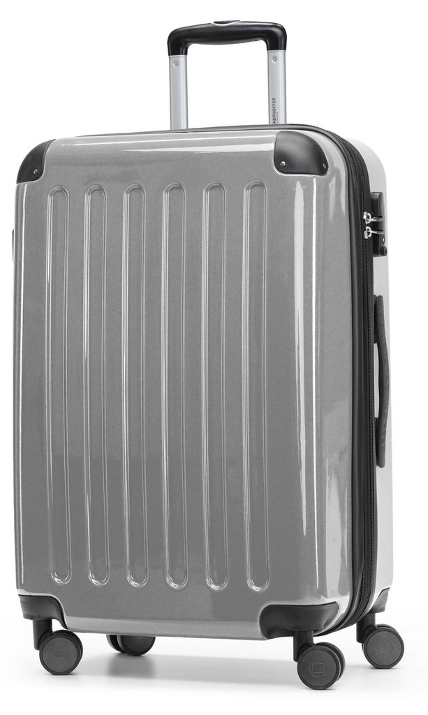 HAUPTSTADTKOFFER - Alex - Hartschalen-Koffer mit Erweiterung Reisekoffer Hardcase Check-In Luggage 15-20 kg, expandable Trolley glossy 65 cm, 74 L,...