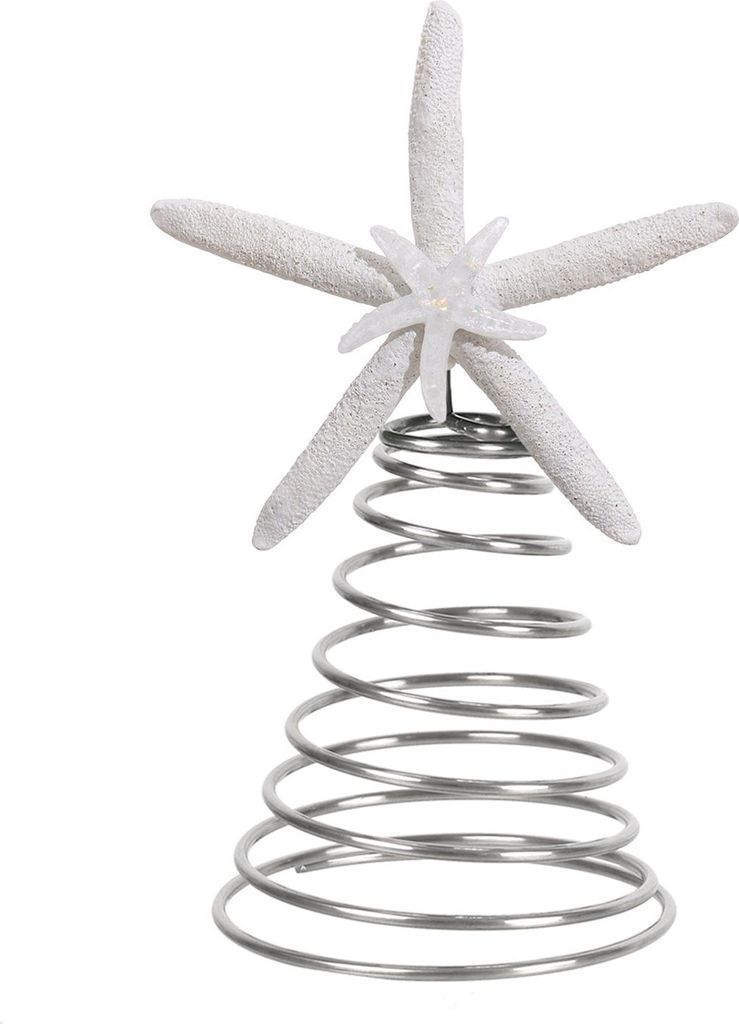 Seestern-Weihnachtsbaumspitze, Harz-Seestern-Dekoration mit Spiraldrahtbasis, Weihnachtsbaum-Dekoration, Seestern für Partys im Homeoffice