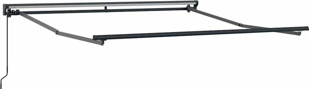 Markisenrahmen Verstellbar Anthrazit 3 x 2,5 m Stahl