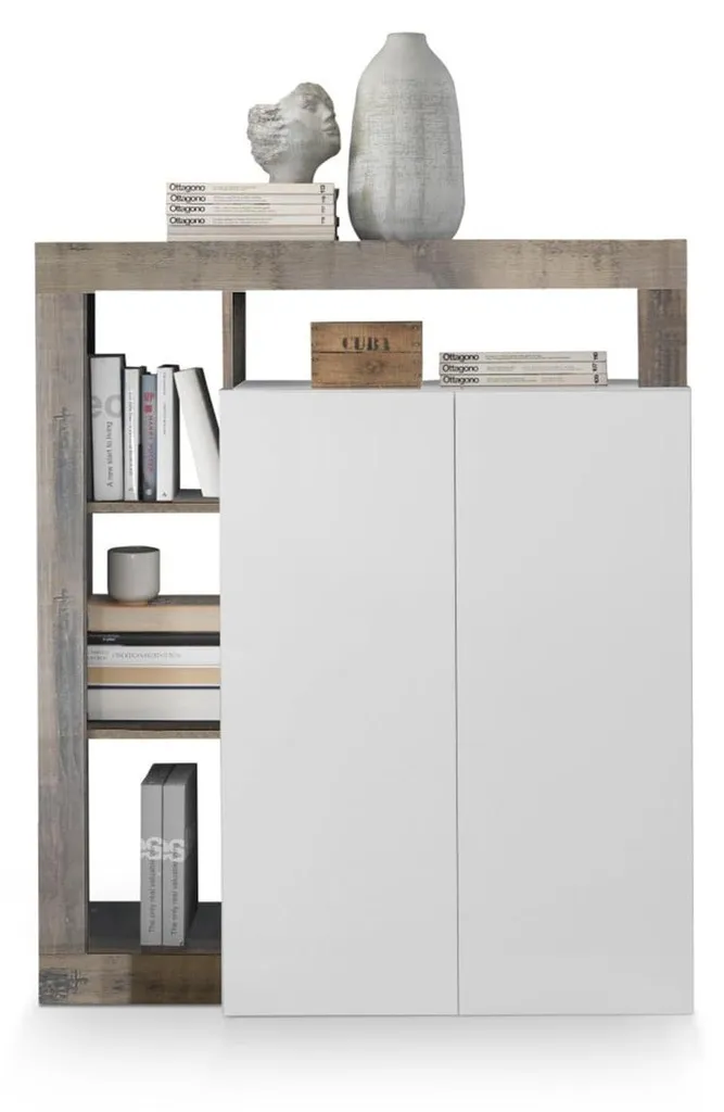 Buffet haut 2 portes Francfort 108 cm : optimisez le rangement de la salle