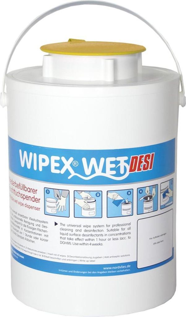 WIPEX NORDVLIES WET Feuchttuchspender, gelb Kunststoff