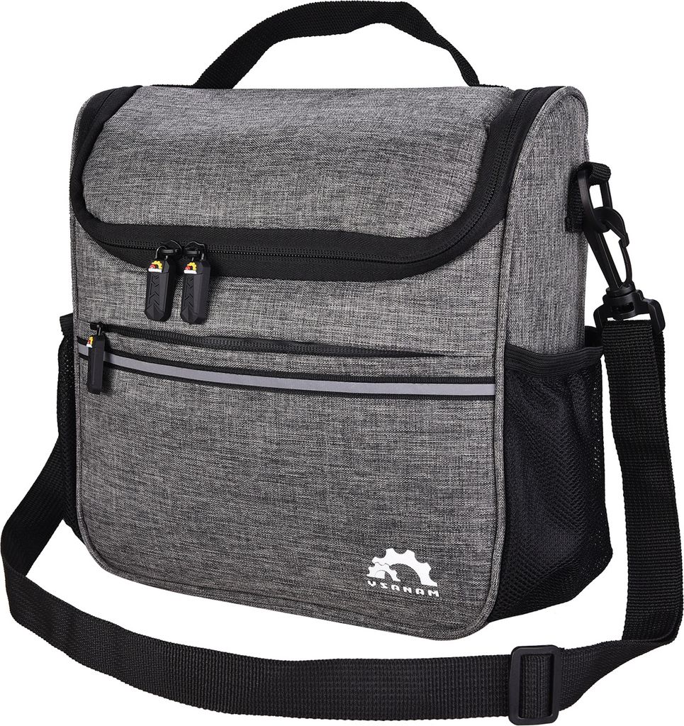 Fahrrad-Lenkertasche, isolierte Fahrradtasche, 3,5 l, Frontaufbewahrung mit verstellbarem Riemen, h?lt Lebensmittel warm und kalt, Fahrrad-Lenkerta...